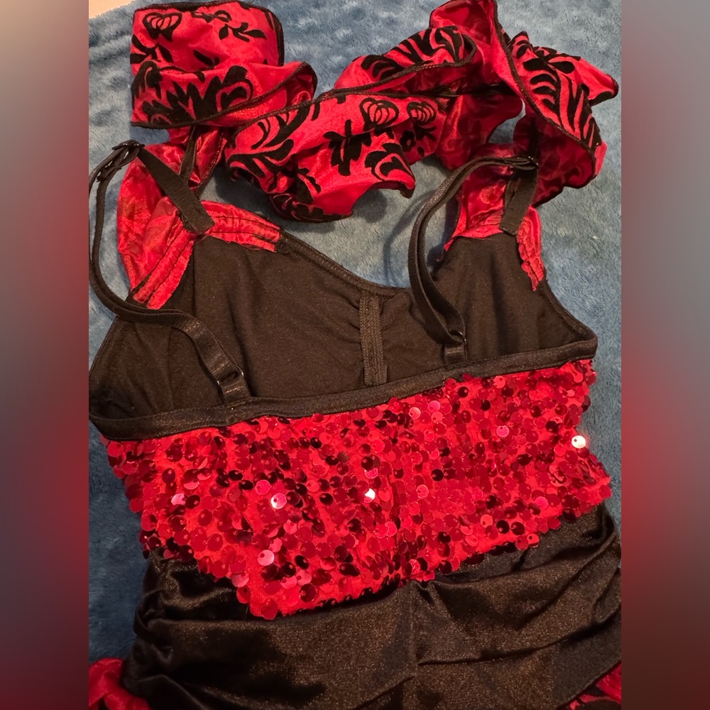Red and Black Kids Costume/Dance Dress - Picture 3 of 6